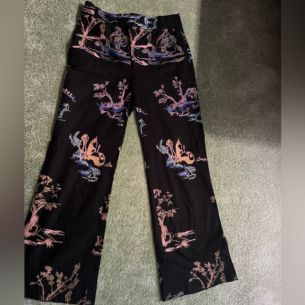Limited Edition Zara embroidered Pant Size XS